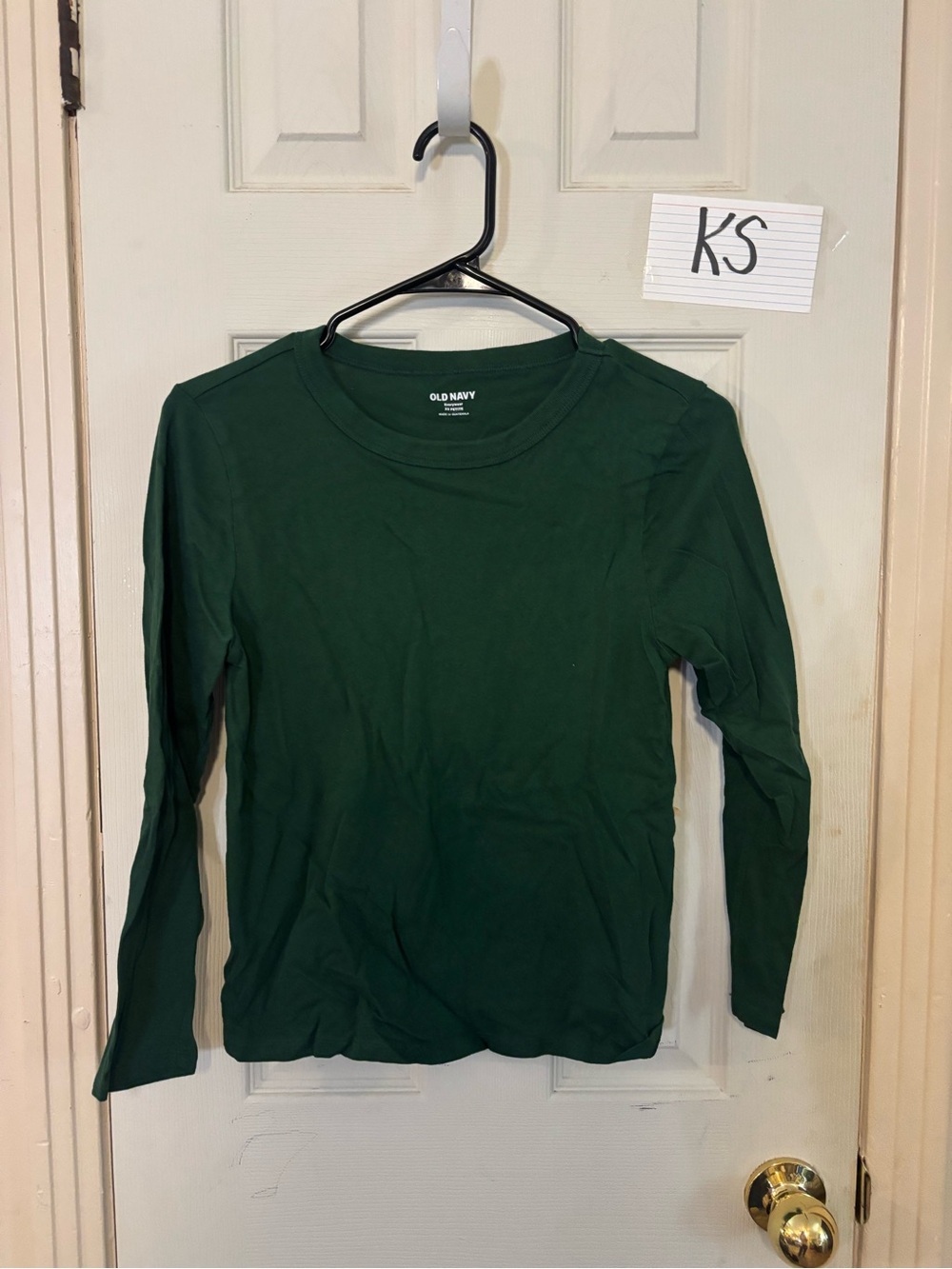 Old Navy Kids Long-Sleeve Crewneck Shirt - Dark Green